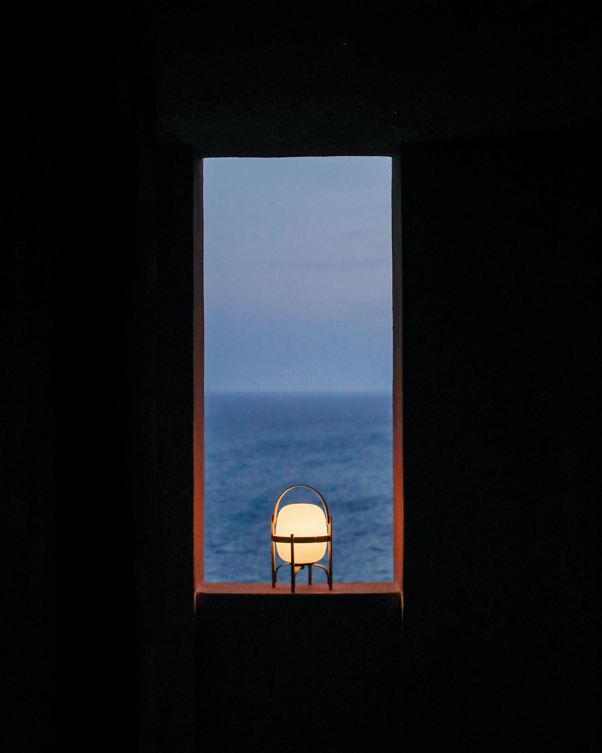 Cestita Bateria Portable Lamp, White Opal Glass Lampshade