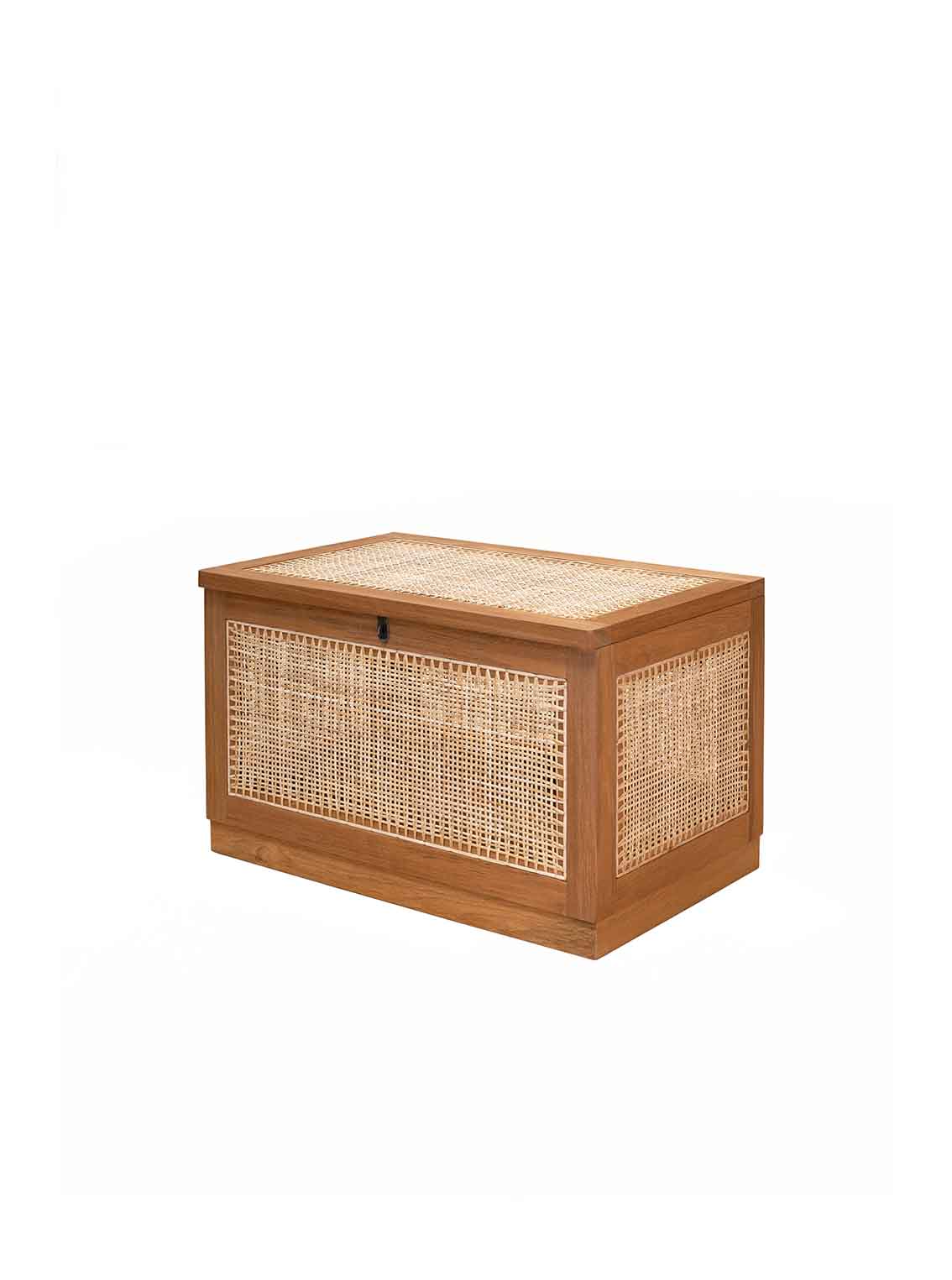 Laundry Basket, Natural Teak / Dark Stained Teak