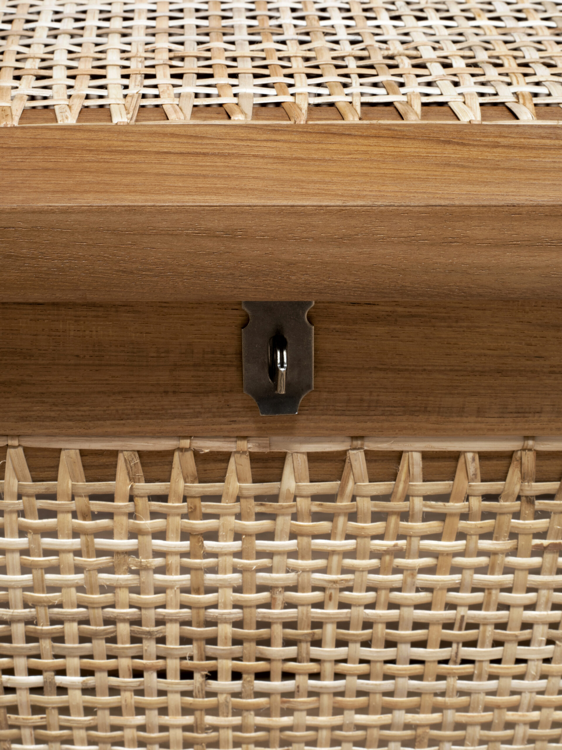 Laundry Basket, Natural Teak / Dark Stained Teak