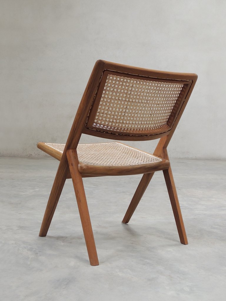 Muṅgāru Gallery Chair (Armless), Natural Teak / Dark Stained Teak