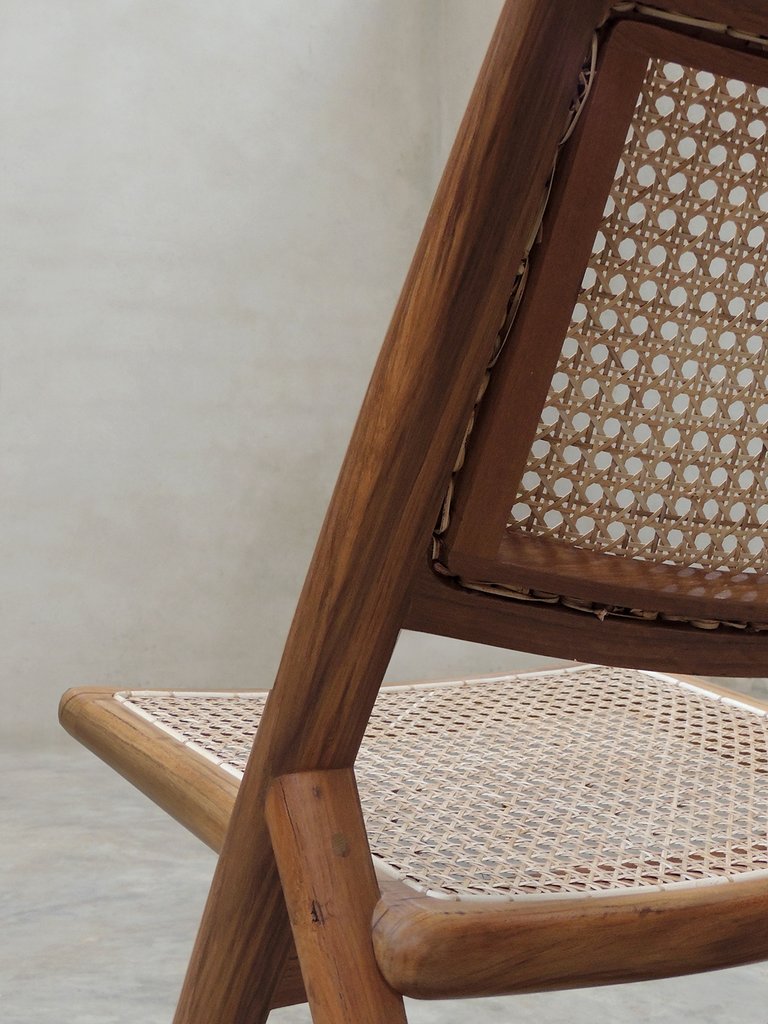 Muṅgāru Gallery Chair (Armless), Natural Teak / Dark Stained Teak