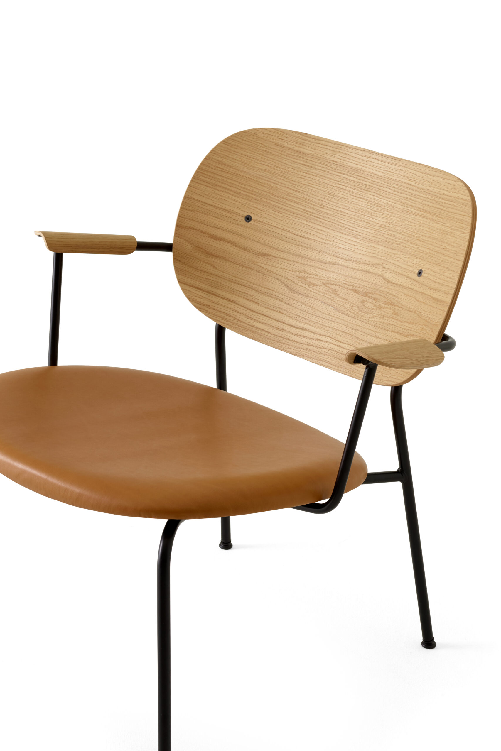 Co Lounge Chair, Upholstered Seat, Natural Oak, Dakar 0250