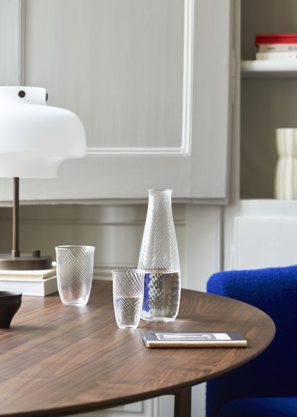 Copenhagen Table Lamp SC13, Satinized Opal Glass / Bronzed Brass