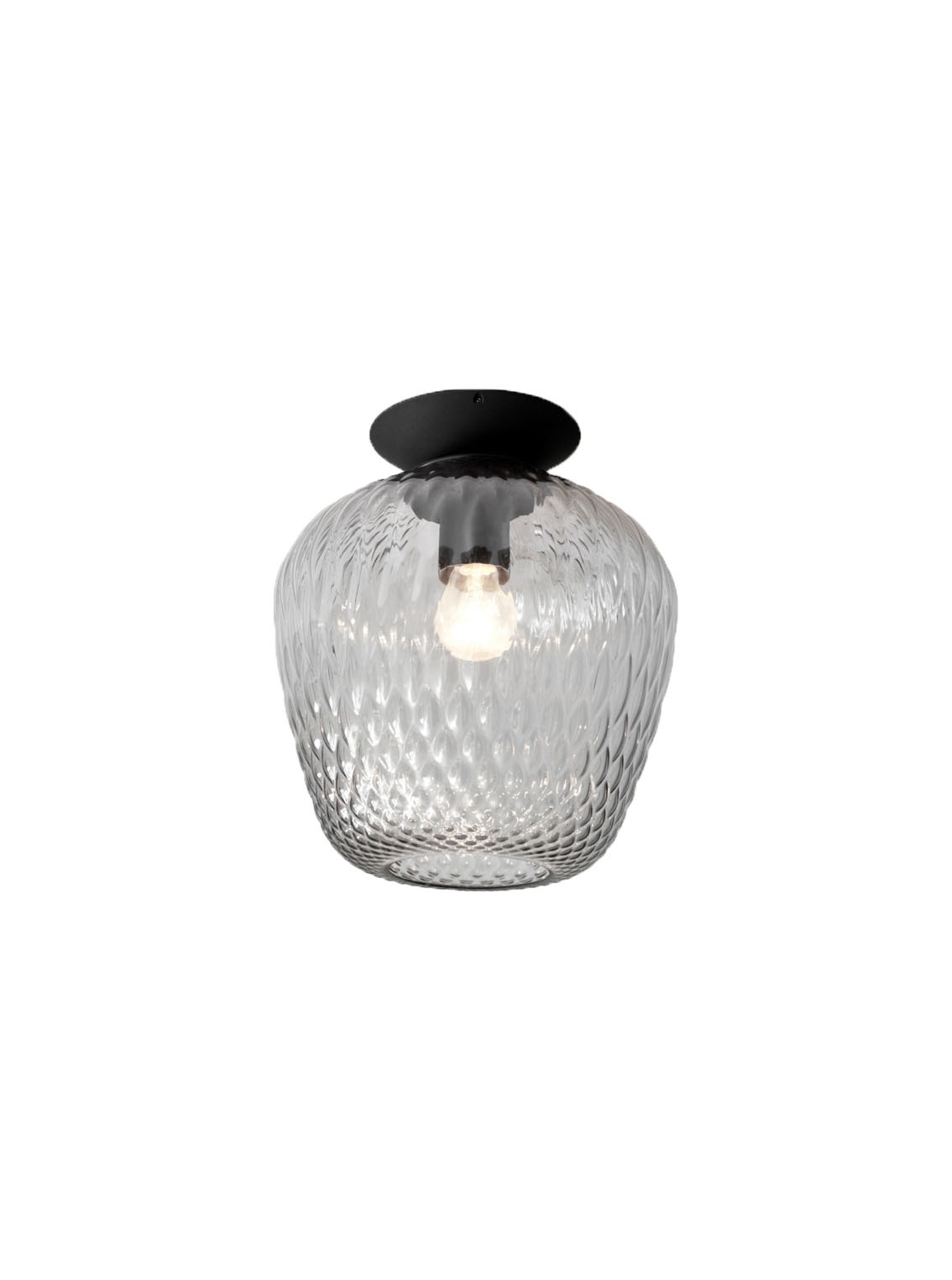 Blown Ceiling Lamp SW5, Silver