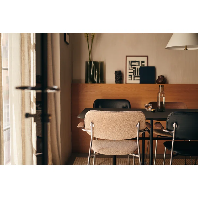 Co Dining Chair, Upholstered seat, Chrome Steel Base / Dakar 0250