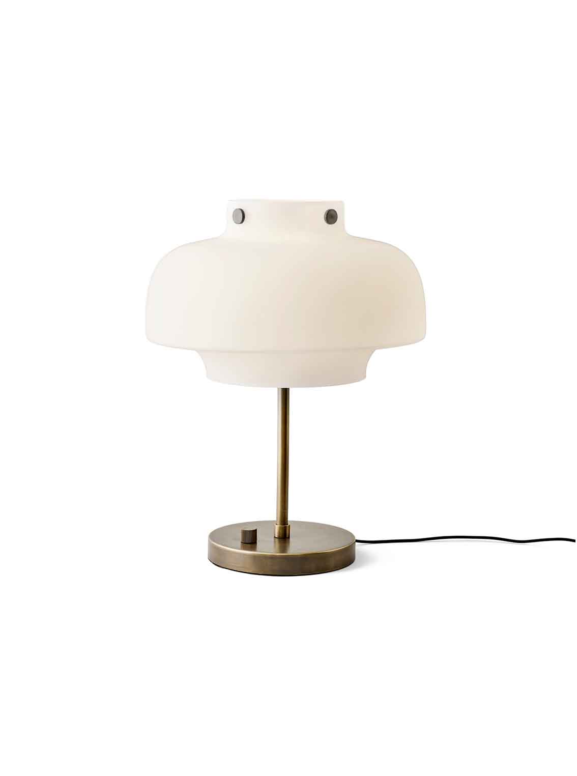 Copenhagen Table Lamp SC13, Satinized Opal Glass / Bronzed Brass