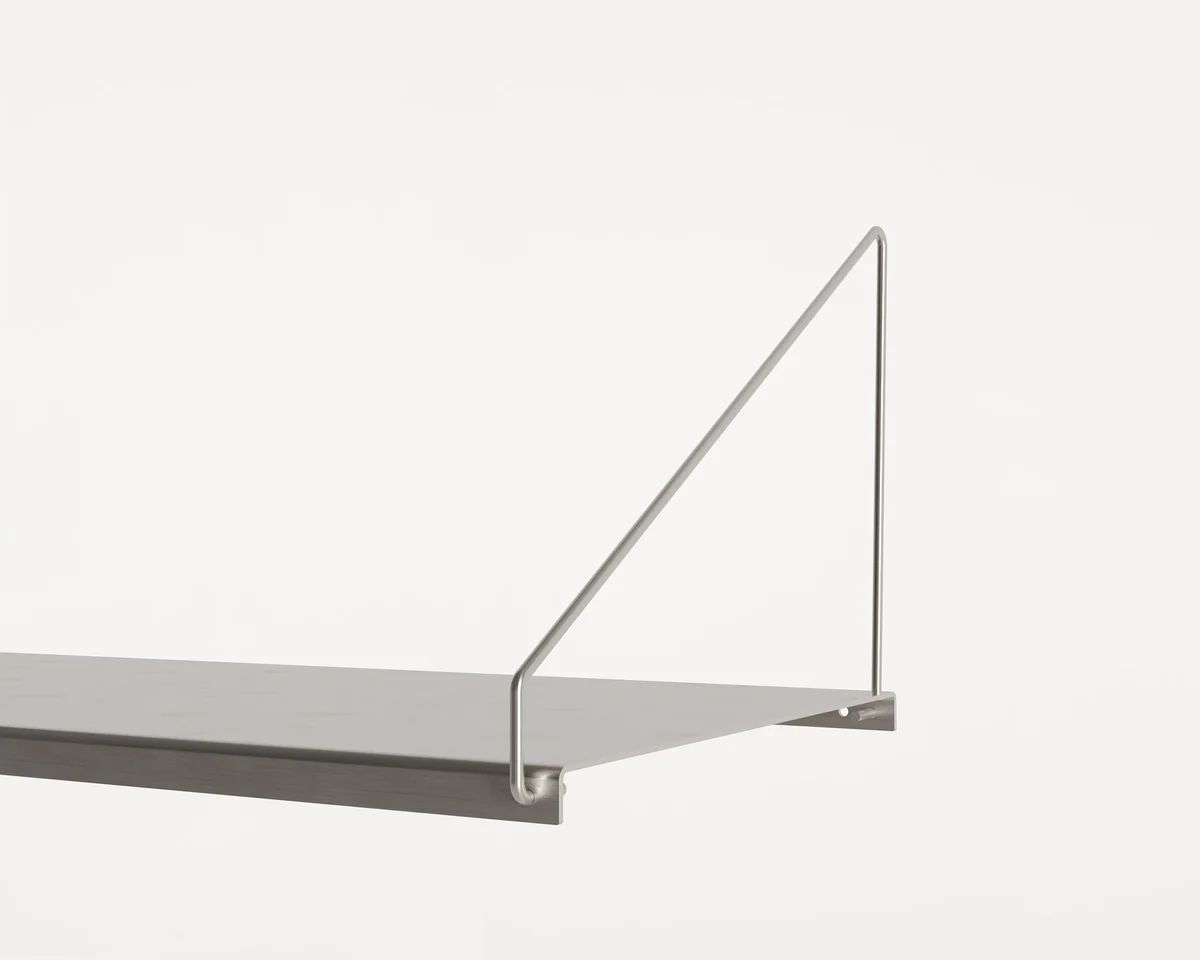 Shelf Library, Single Section, Stainless Steel, H1084 x W80CM