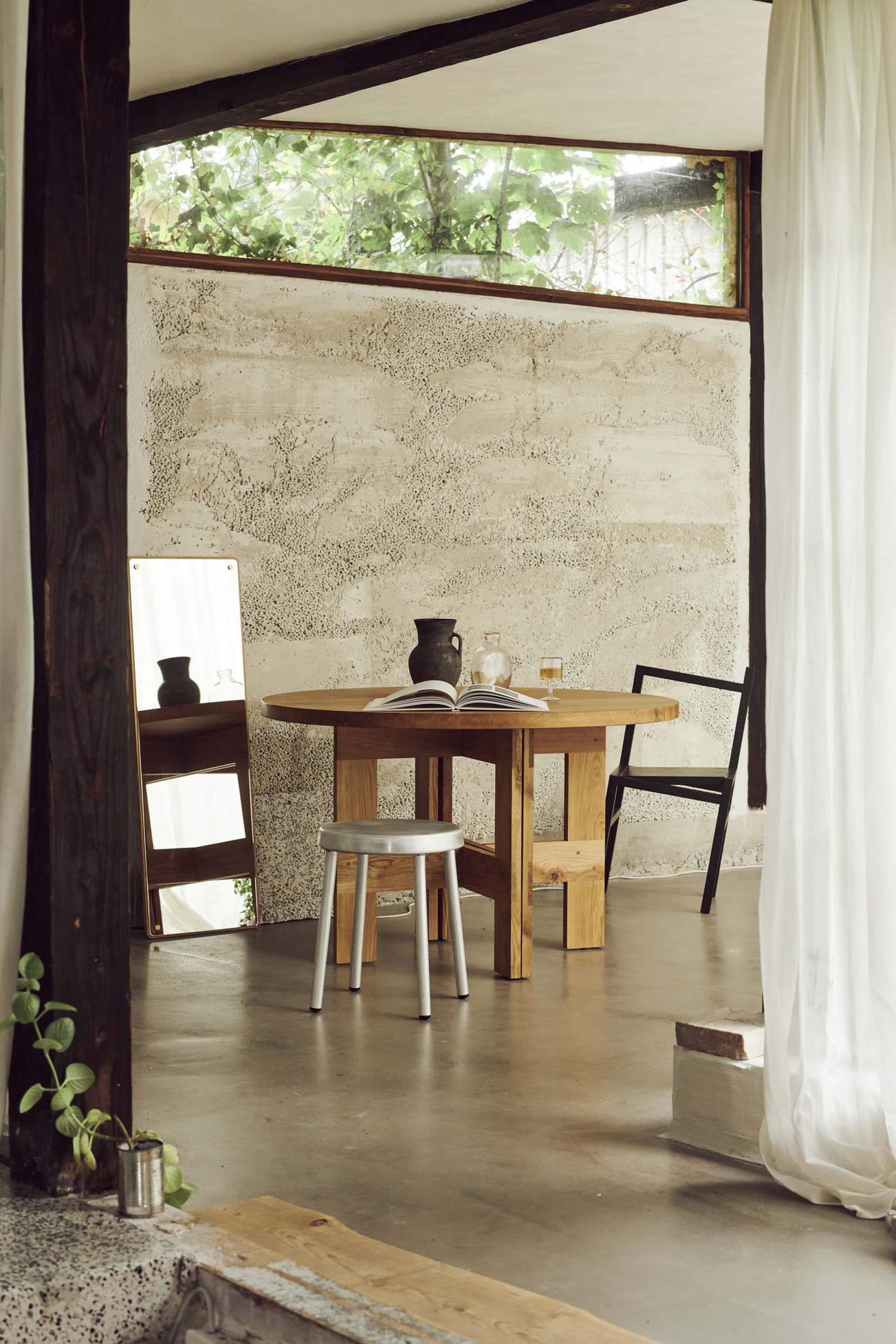 Tasca Stool, Hand Brushed