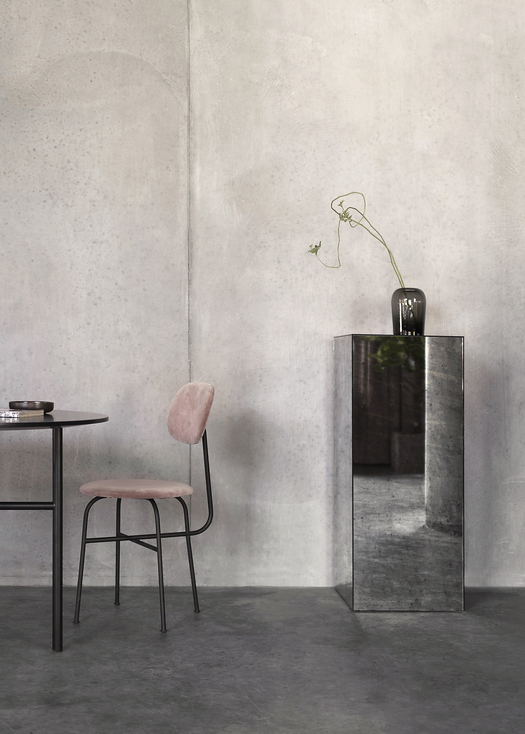 Afteroom Dining Chair Plus, Steel Base, Upholstered Seat and Back, Champion 035