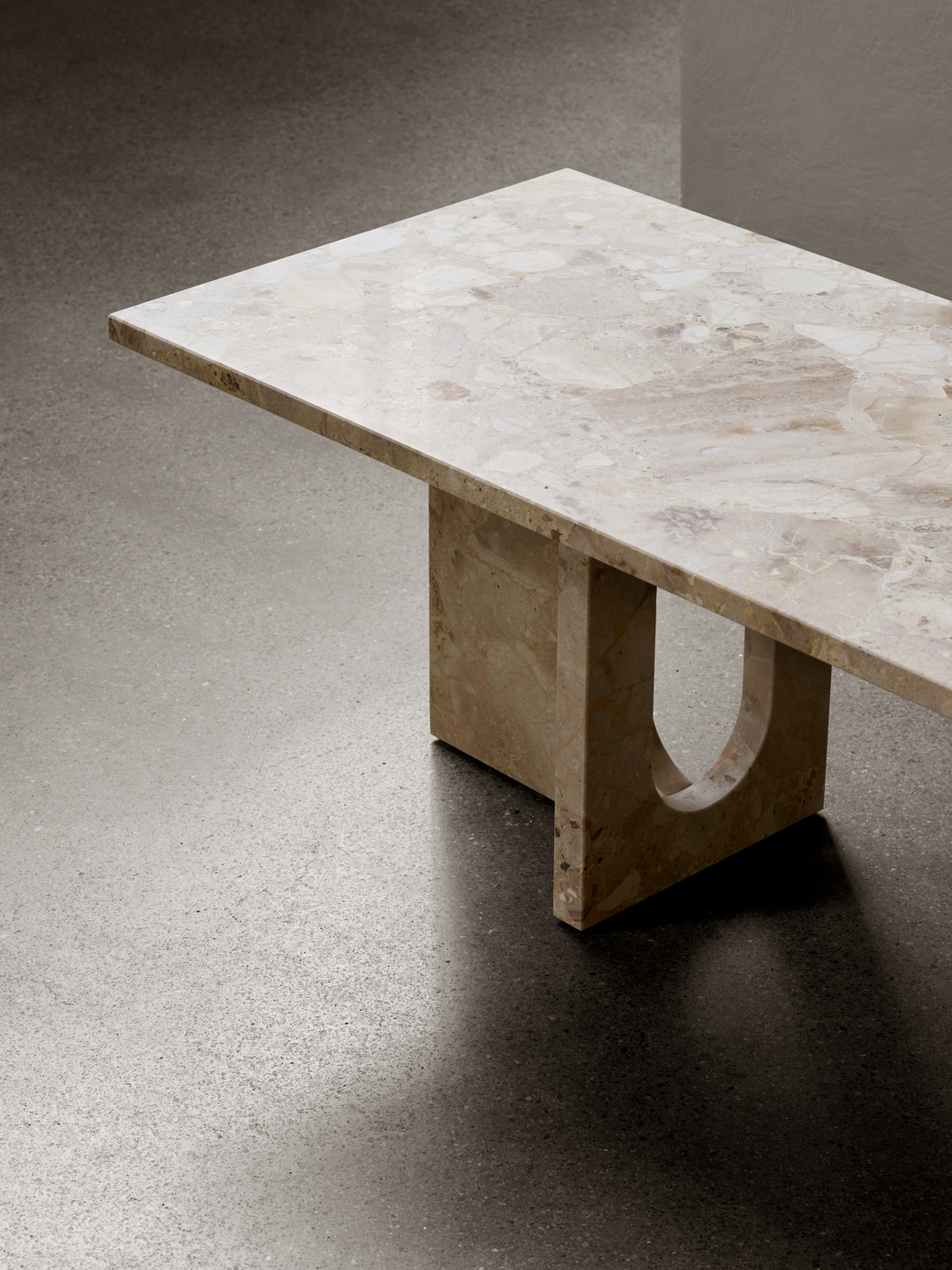 Androgyne Lounge Table, Kunis Breccia Base, Kunis Breccia Stone Table Top