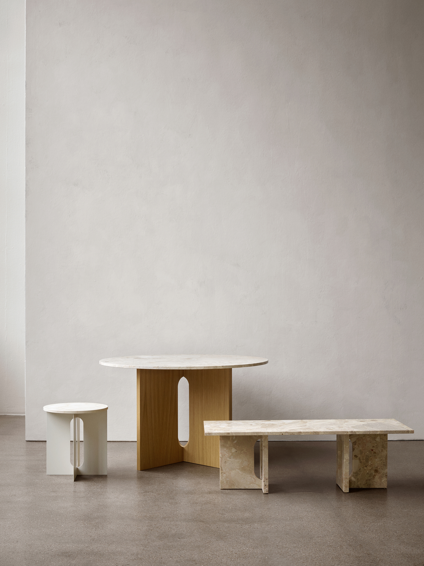 Androgyne Lounge Table, Kunis Breccia Base, Kunis Breccia Stone Table Top