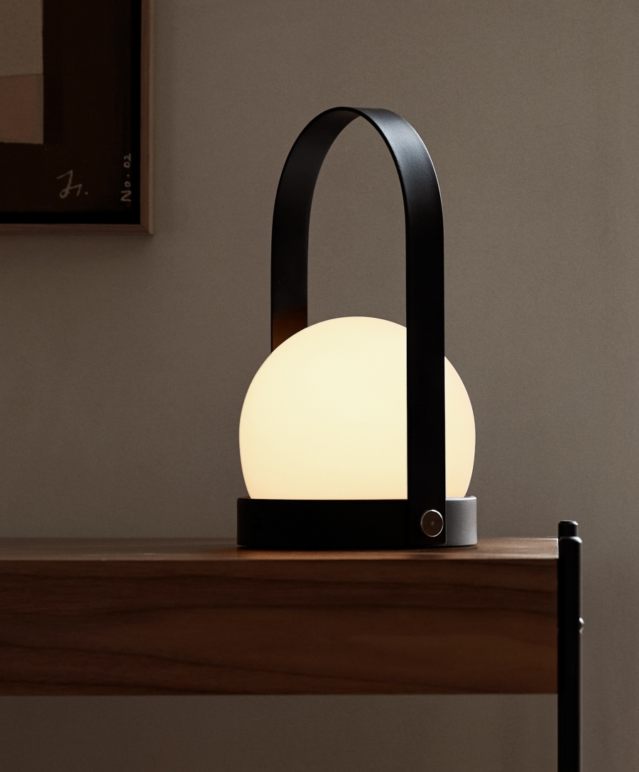Carrie Table Lamp, Portable, Black