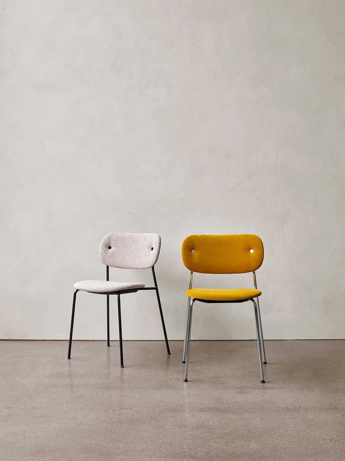 Co Dining Chair, Fully Upholstered, Black Steel Base / Remix 3 233
