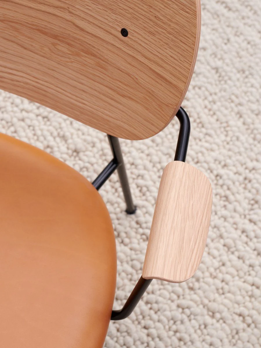 Co Lounge Chair, Upholstered Seat, Natural Oak, Dakar 0250