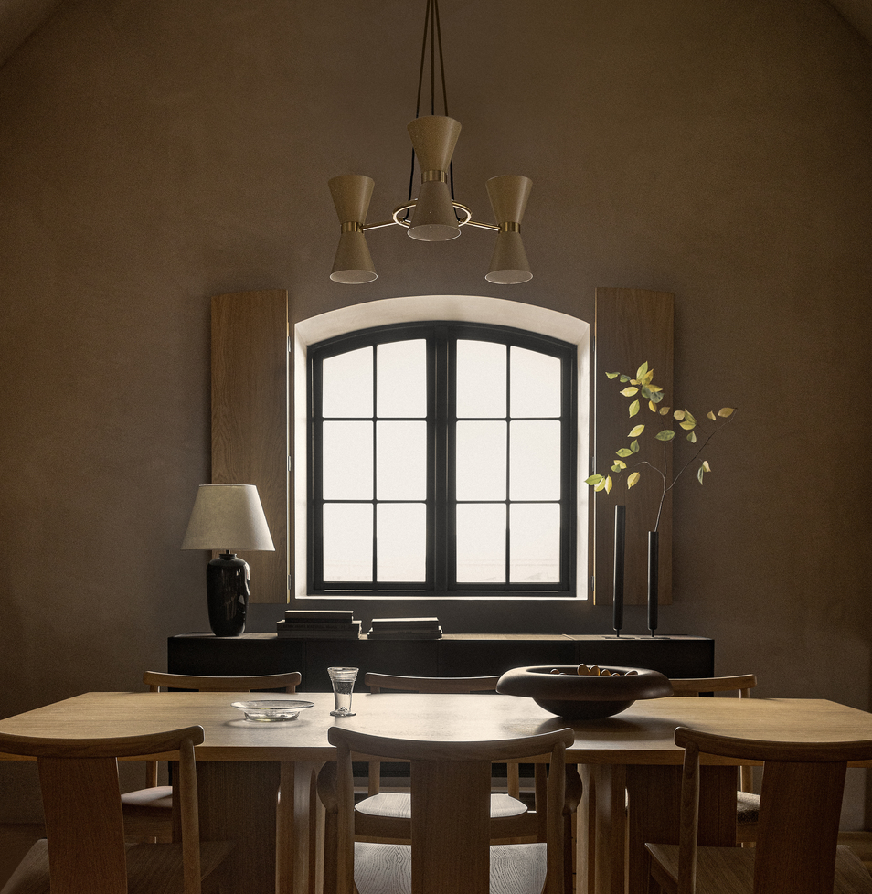 Torso Table Lamp, Black, 57