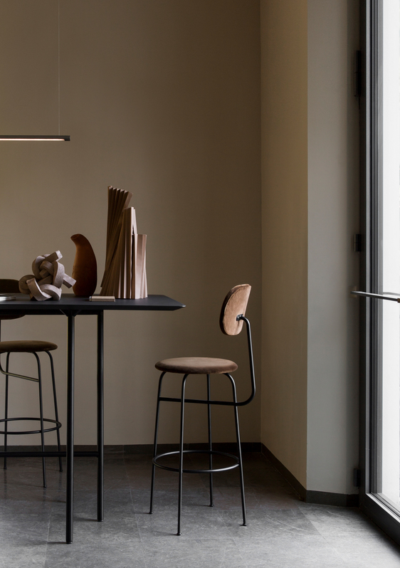 Afteroom Bar Chair Plus, Black Steel / Fiord 0961