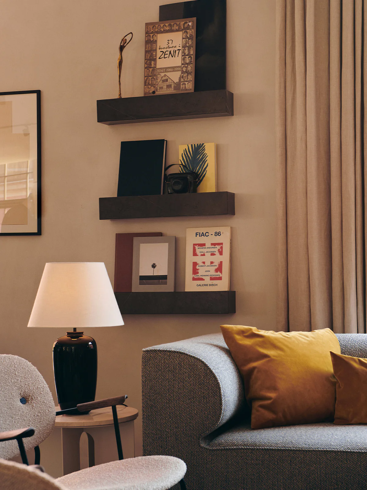 Torso Table Lamp, Black, 57