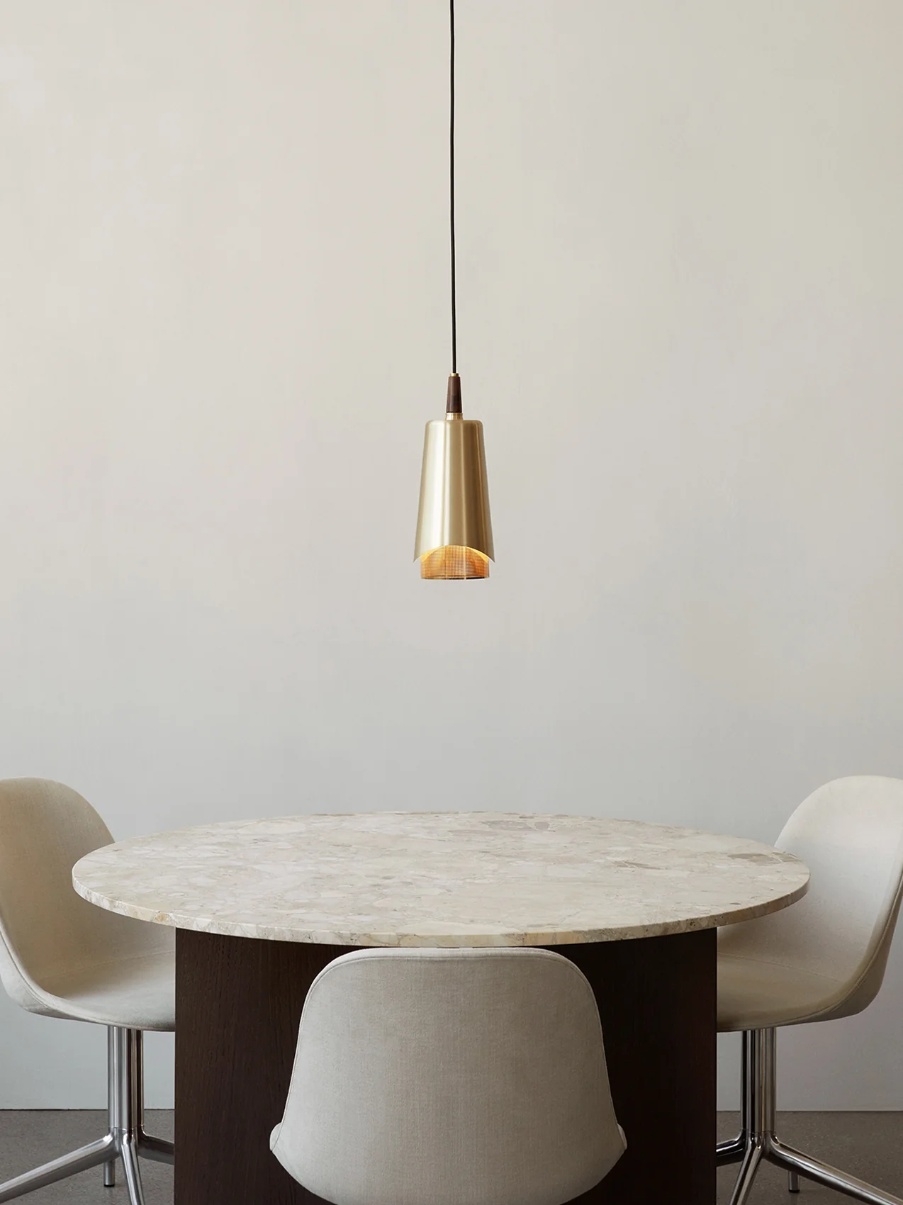 Umanoff Pendant, Brass, Walnut