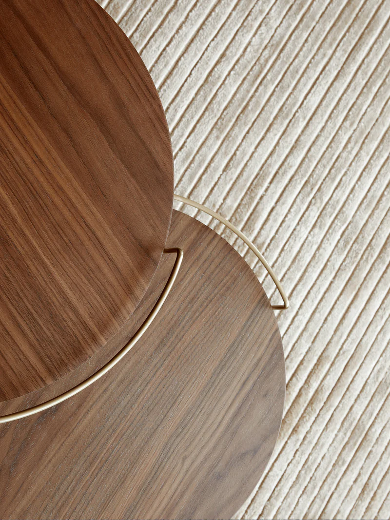 Umanoff Side Table, 45, Walnut / Brushed Brass