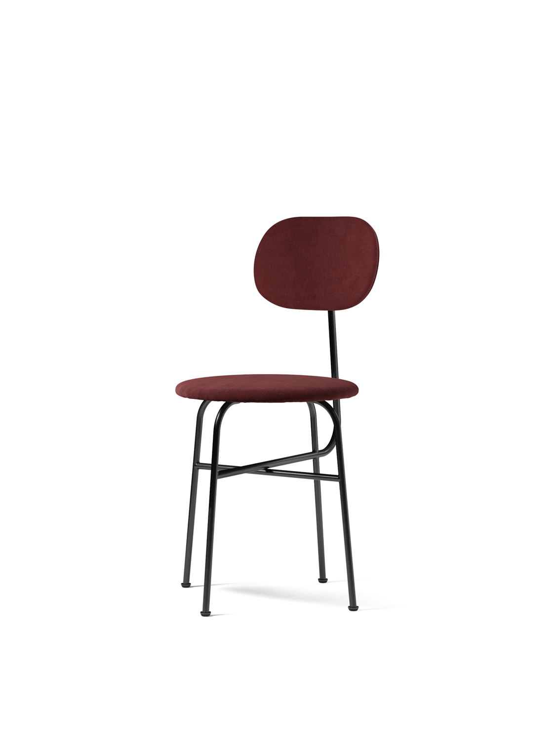 Afteroom Dining Chair Plus, Steel Base, Upholstered Seat and Back, Fiord 0581