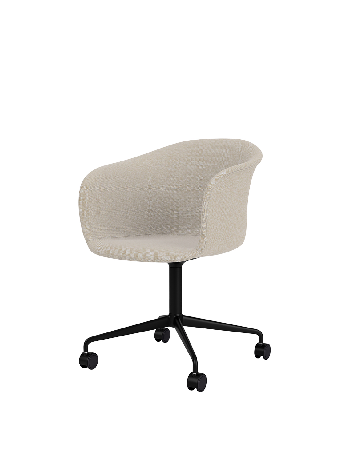 Elefy Chair JH37, Swivel Chair with Castors, Fabric Upholstery