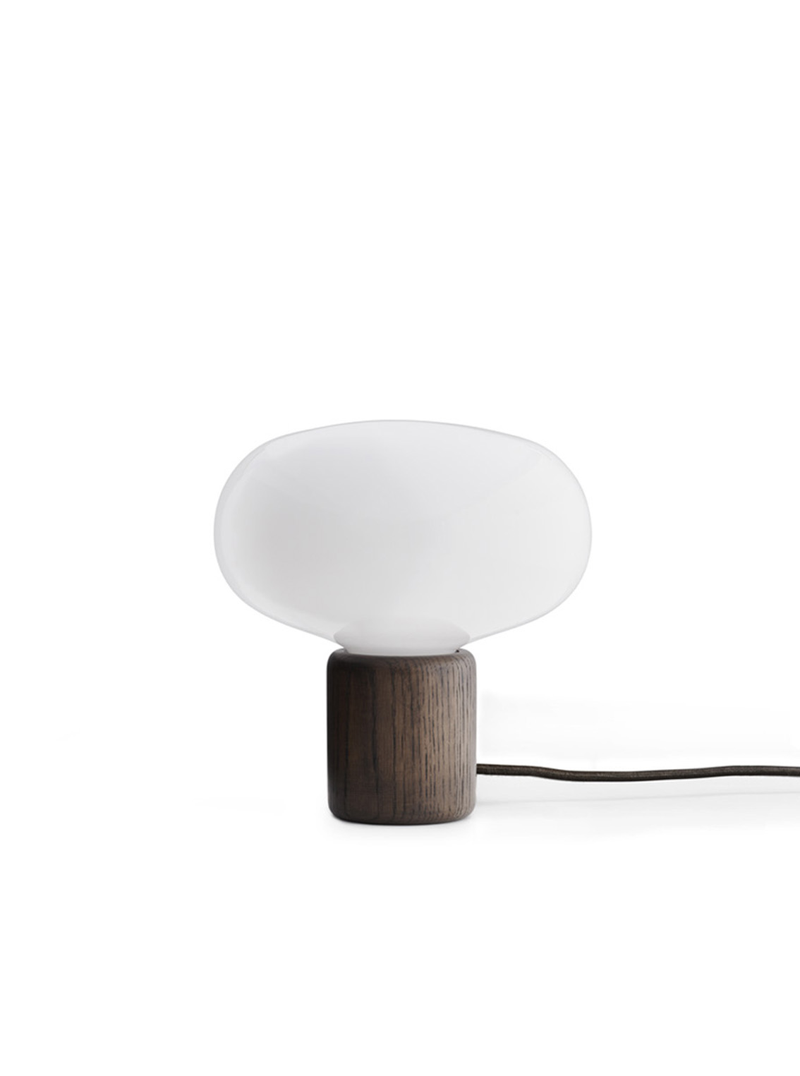 Karl-Johan Table Lamp, Smoked Oak w. White Opal Glass