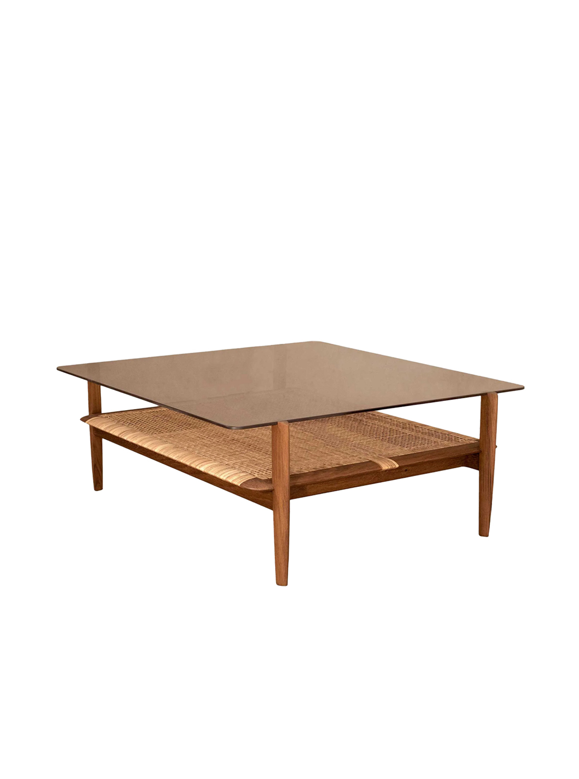 Tangāli Coffee Table, Natural Teak / Dark Stained Teak
