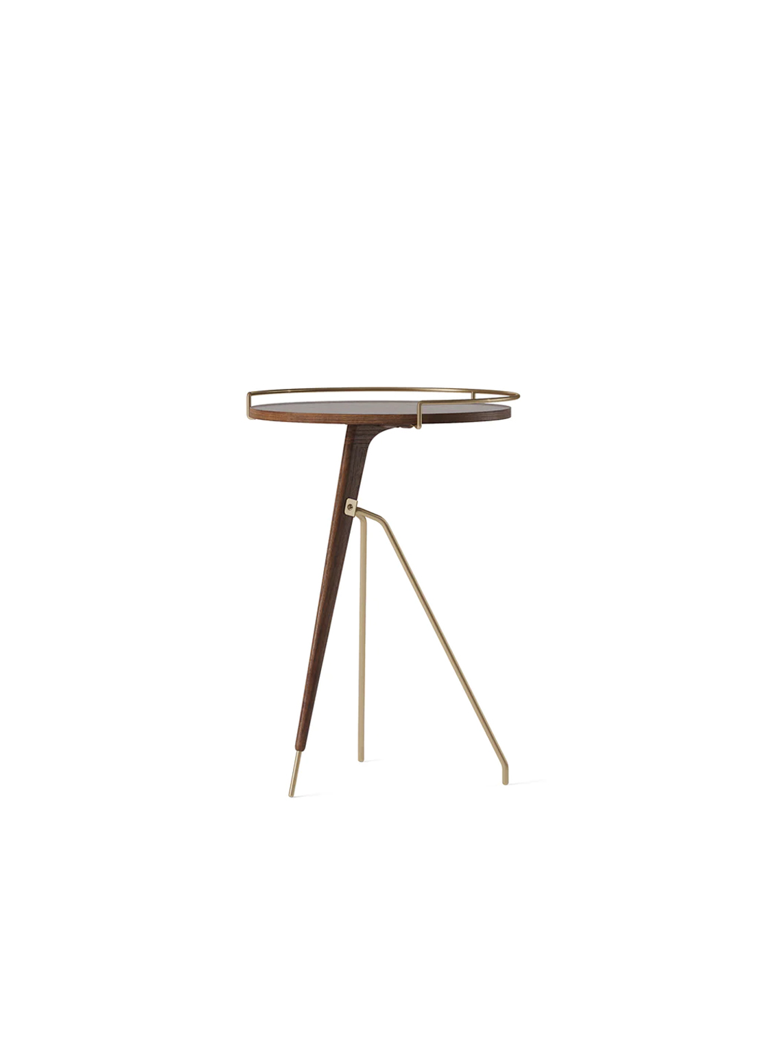 Umanoff Side Table, 60, Walnut / Brushed Brass