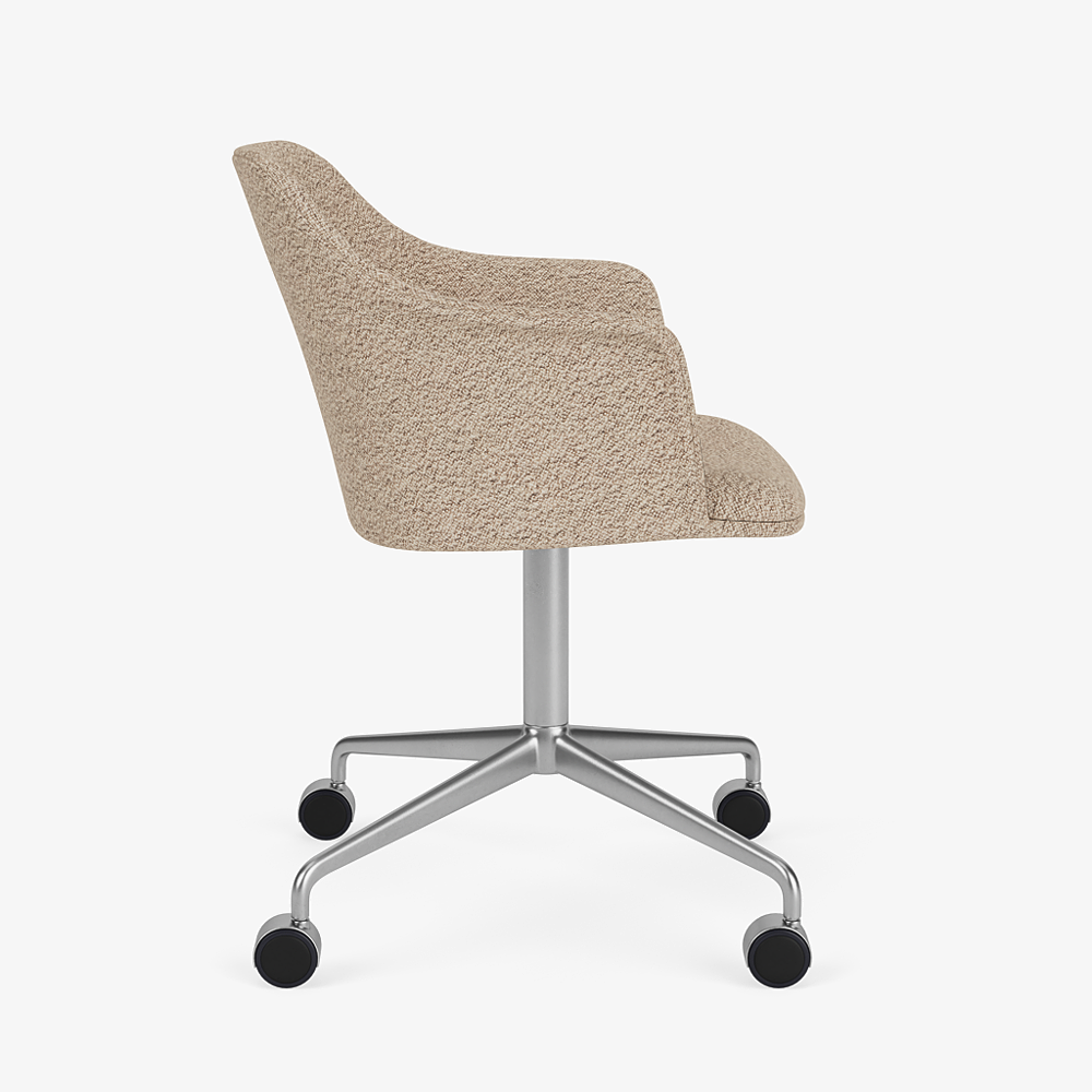 Rely Armchair HW51, Full / Seat Upholstery, Karakorum 003 / 4-Star Swivel Base / Castors