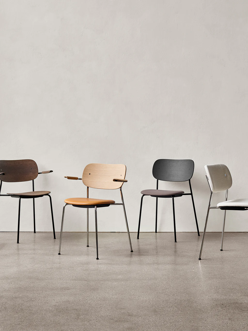 Co Dining Chair with Armrest, Upholstered Seat, Black Oak / Dakar 0842