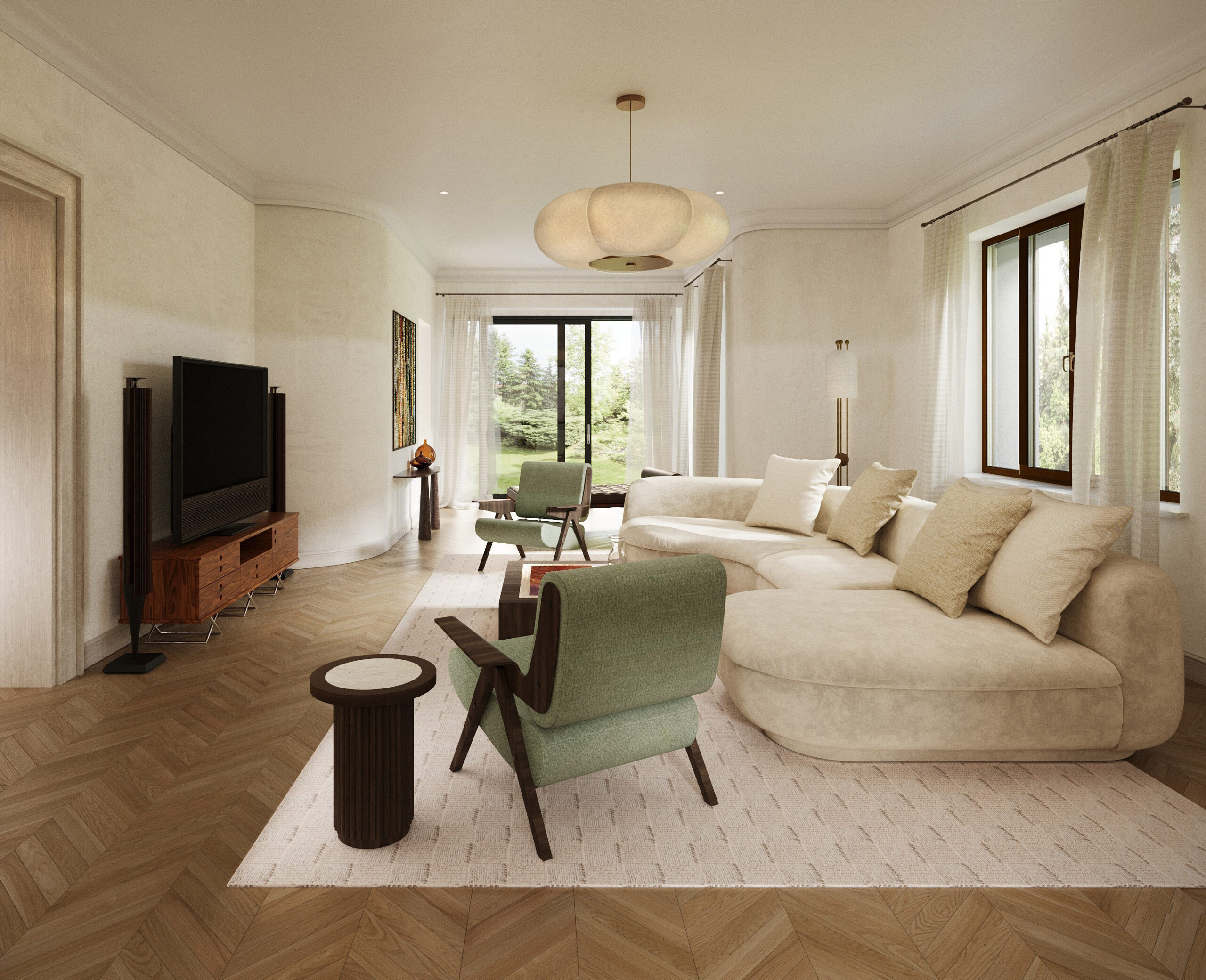 Lina Armchair, Fabric B/Bopha