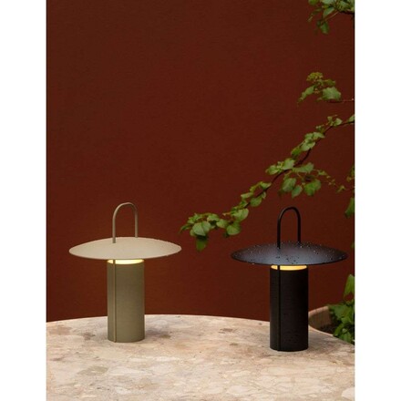 Ray Table Lamp, Portable, Matte Dusty Green