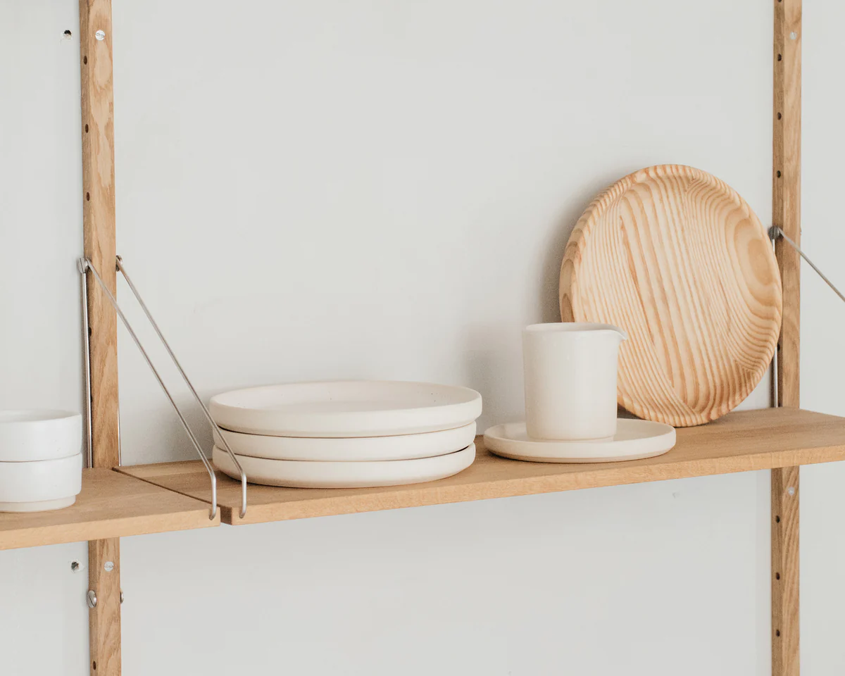 Otto Plates, Small, Set of Two, White