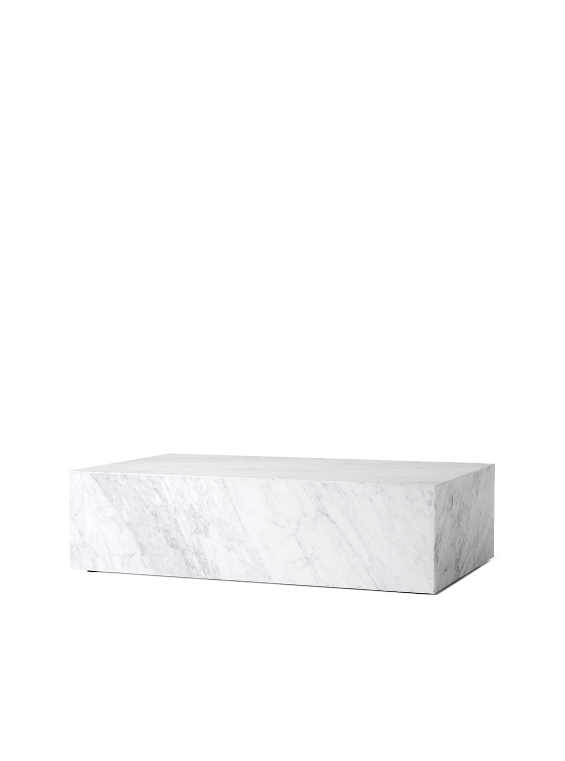 Plinth Low, White Carrara Marble