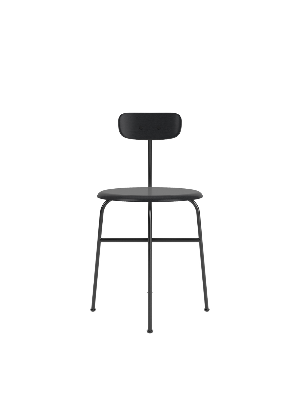 Afteroom Dining Chair, Black Steel / Black (Display)
