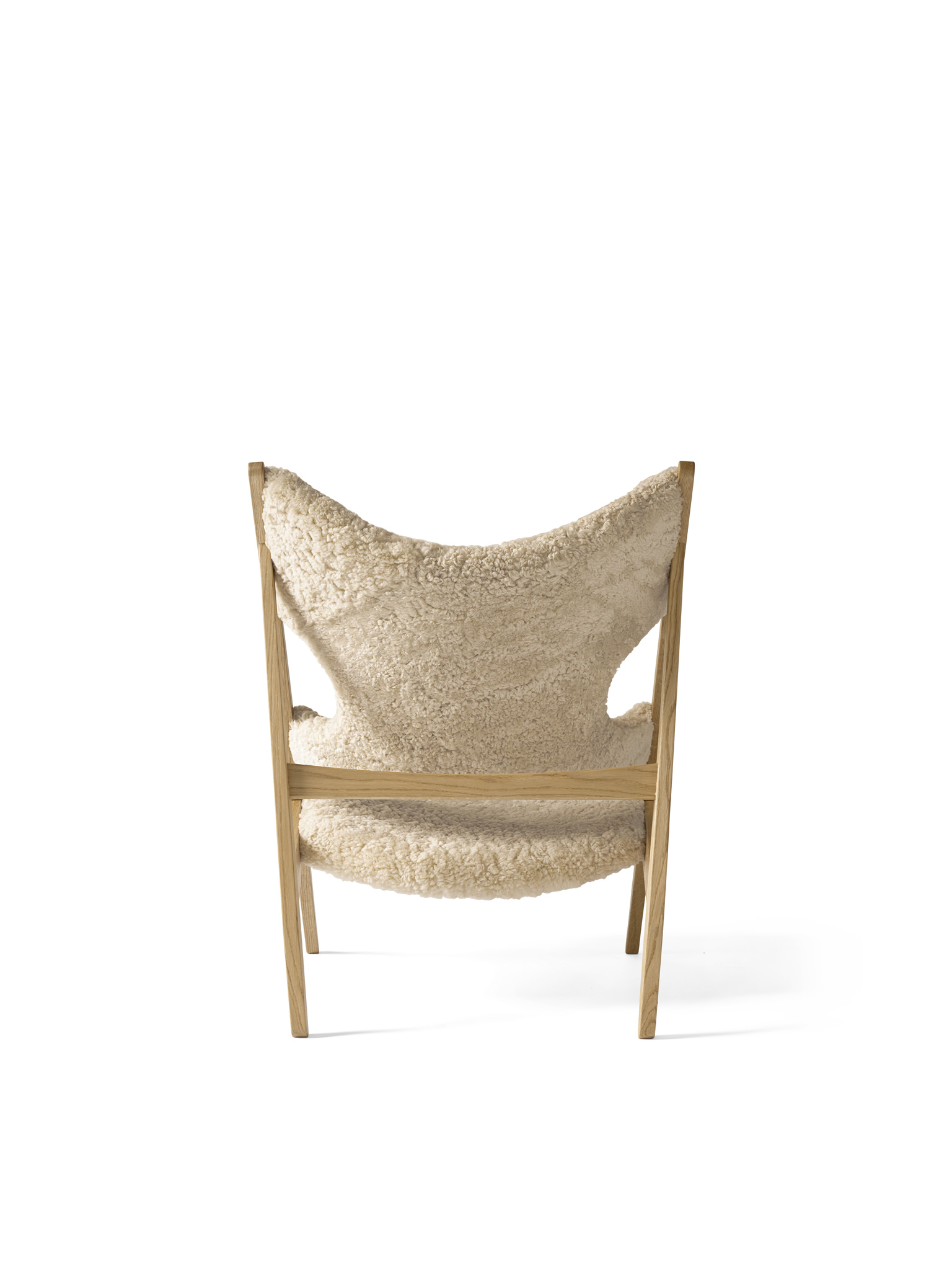 Knitting Lounge Chair, Natural Oak / Sheepskin Nature