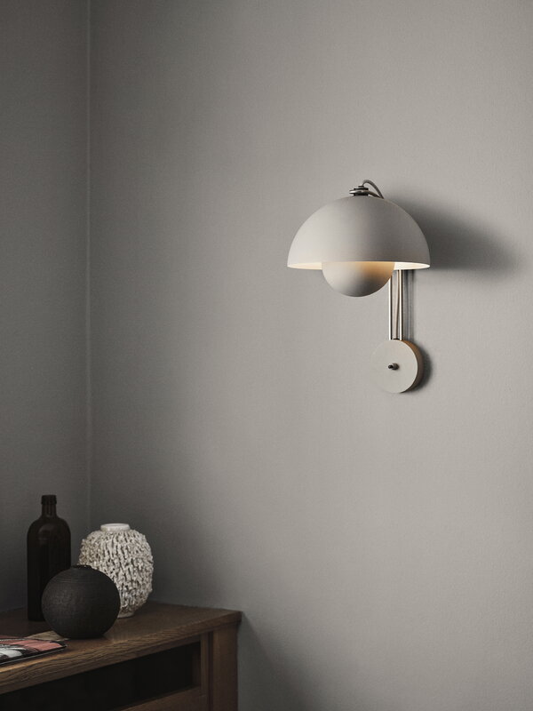 Flowerpot Wall Lamp VP8, Grey Beige