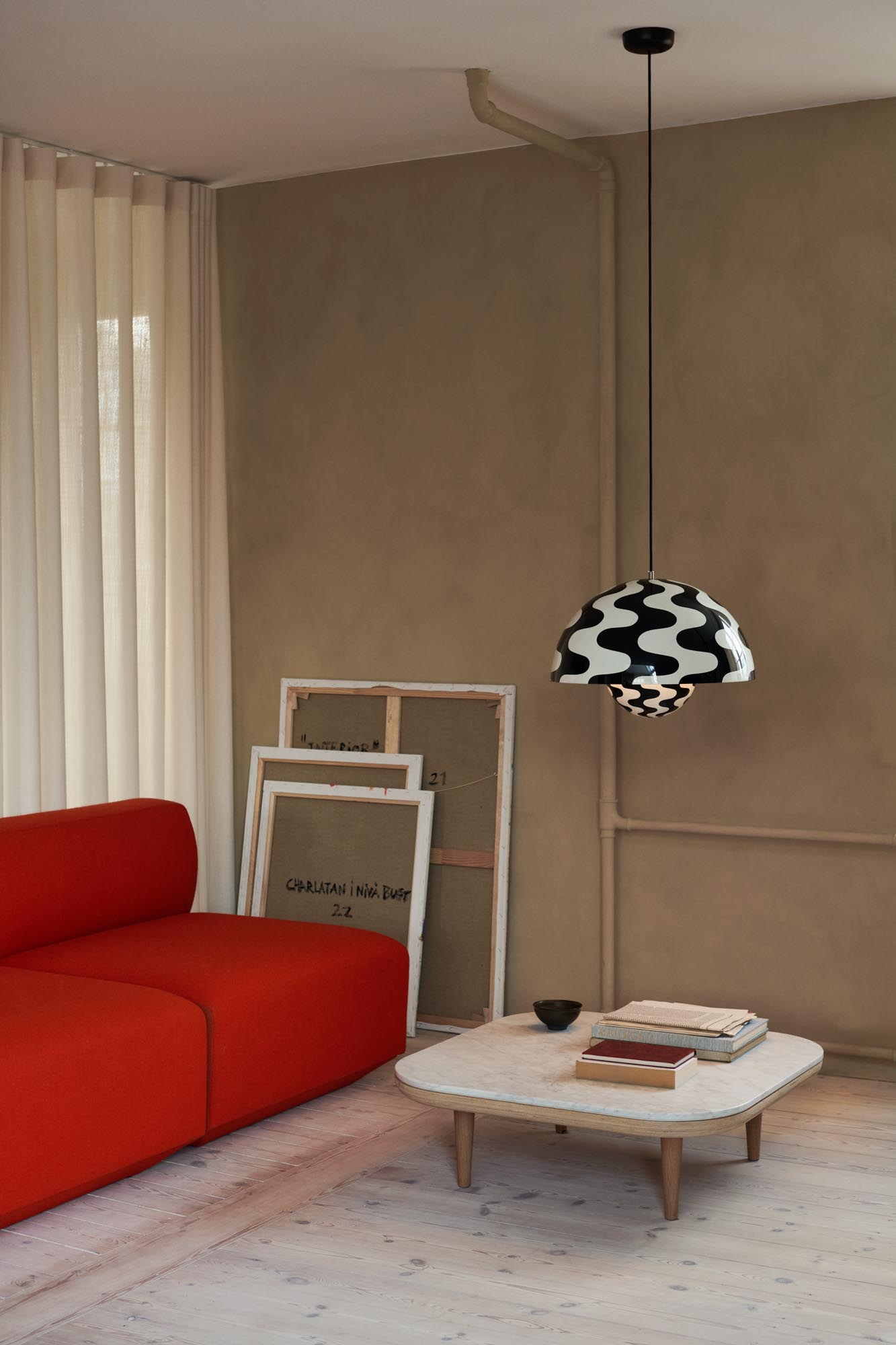 Flowerpot Pendant VP2, Grey Beige