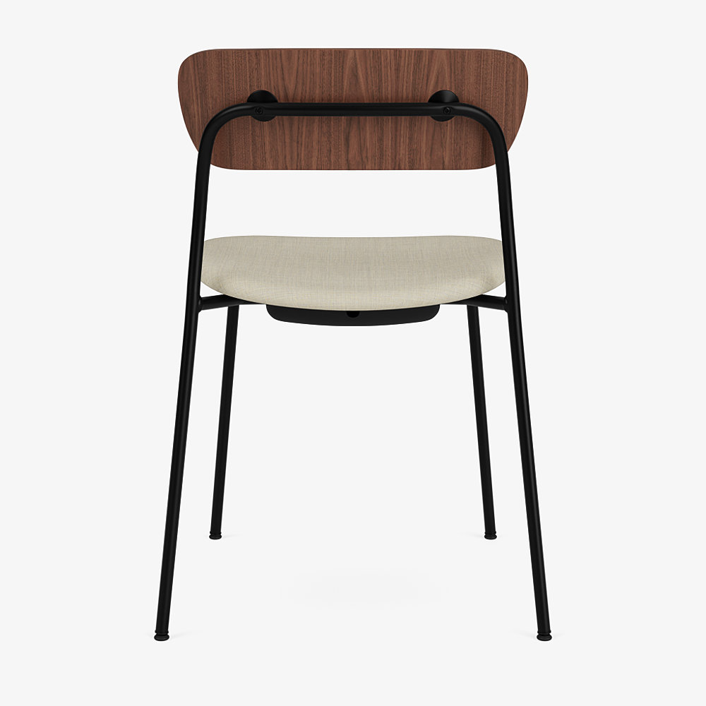Pavilion Chair AV3, Canvas 216, Seat Upholstery, Black Base / Walnut