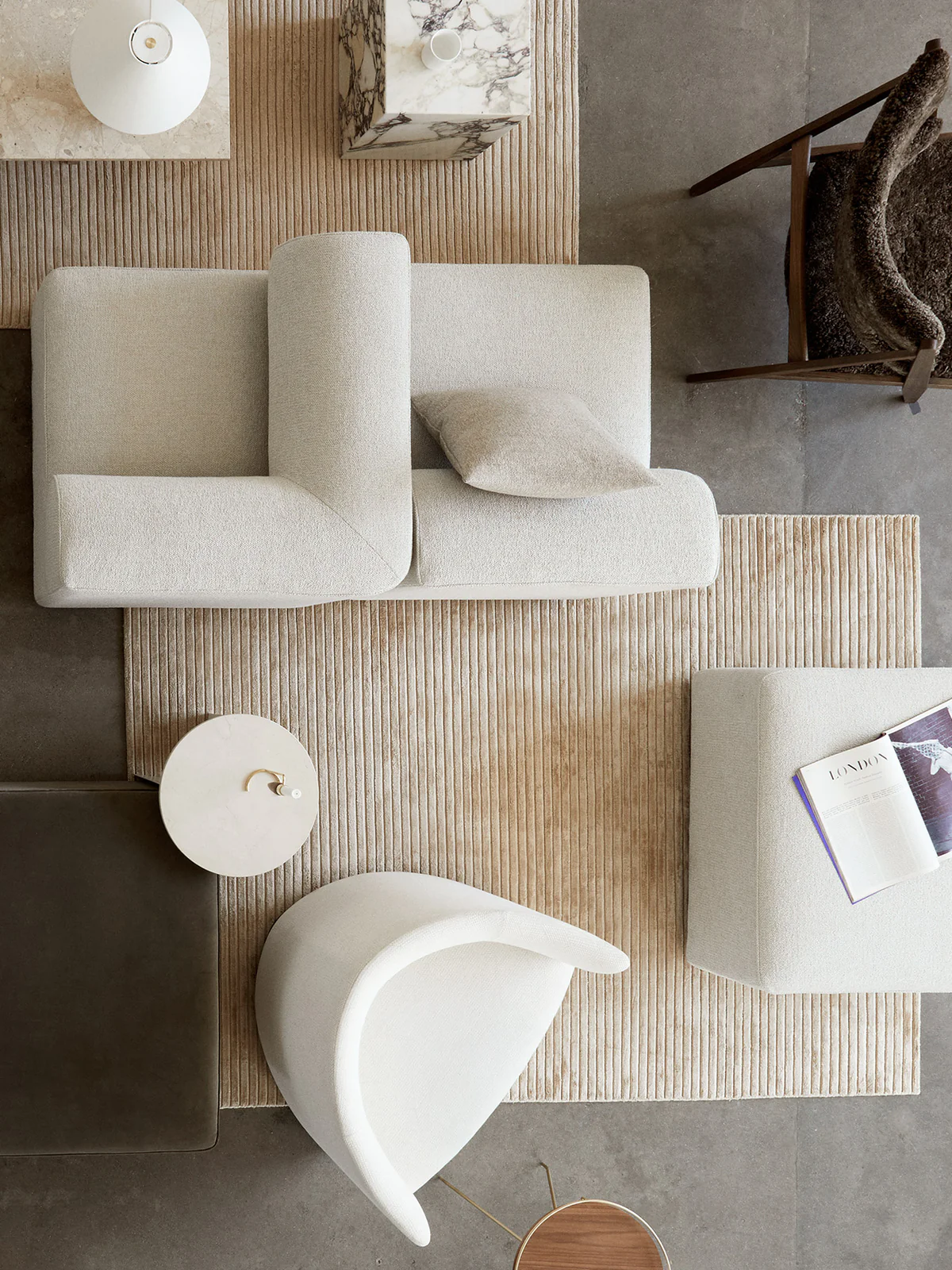 Houkime Rug, 170x240cm, Beige