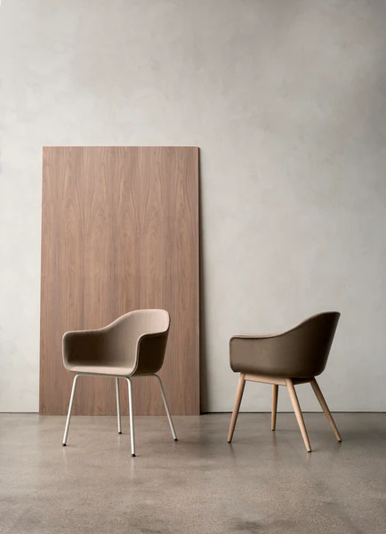 Harbour Dining Chair, Wooden Base, Upholstered, Natural Oak / Moss 022