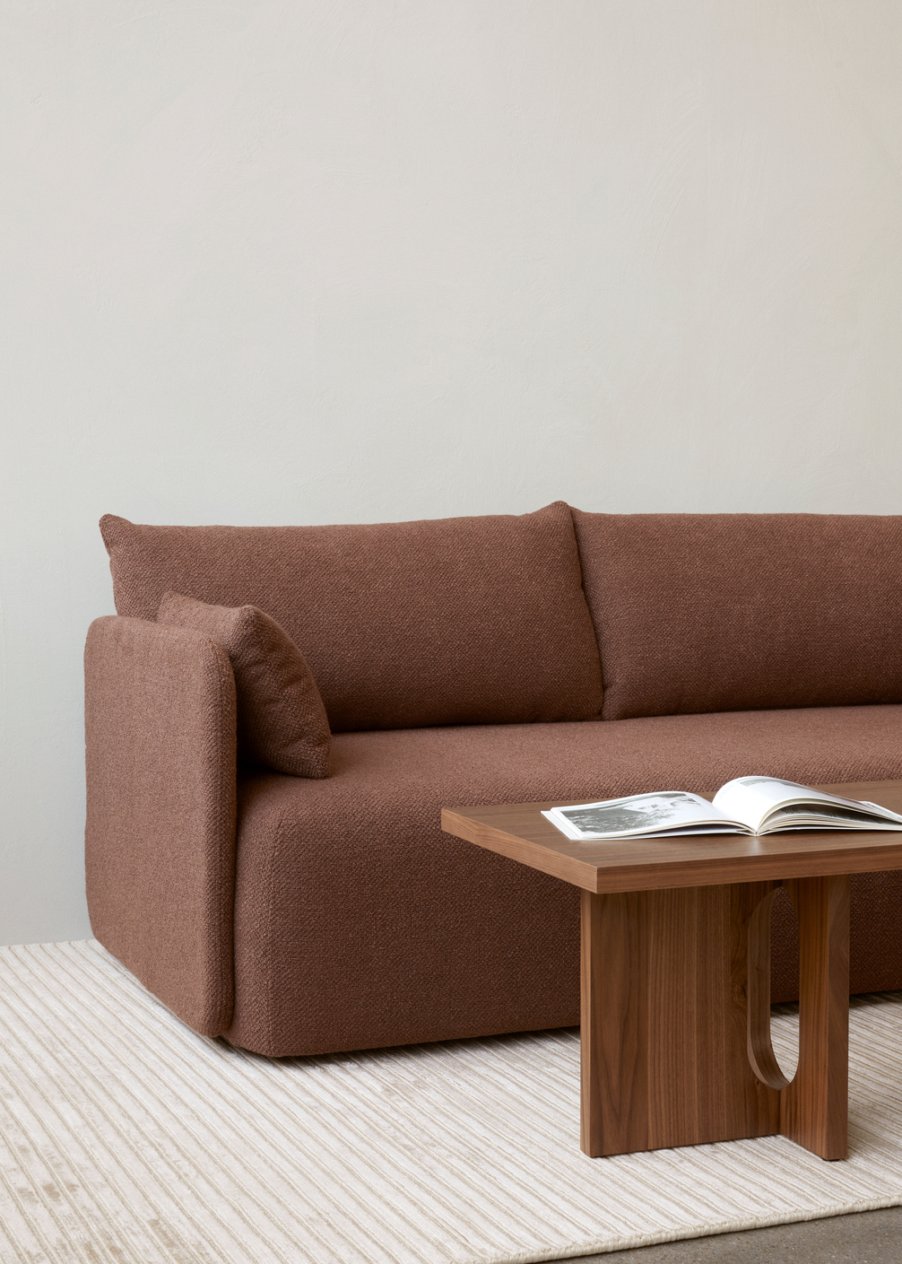 Androgyne Lounge Table, Walnut Base, Walnut Table Top