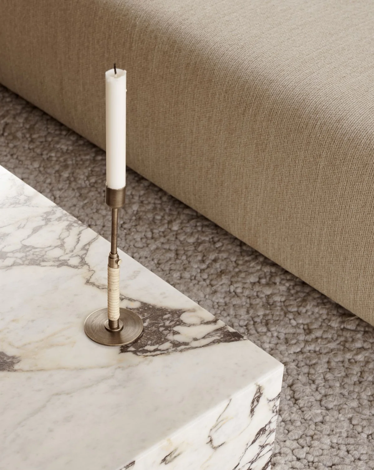 Duca Candleholder, Bronzed Brass