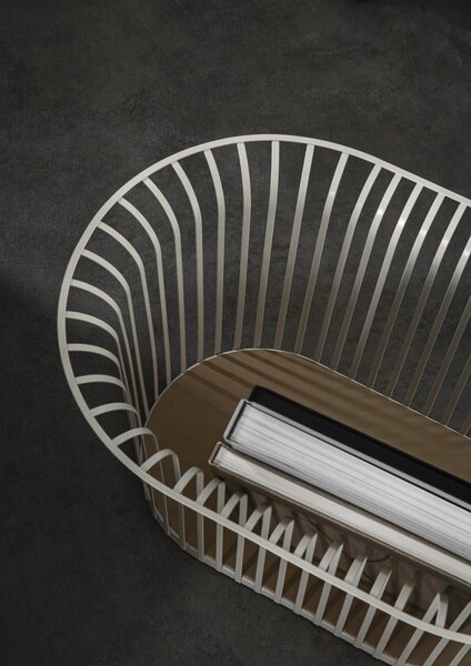 Ribbon Basket, Ivory