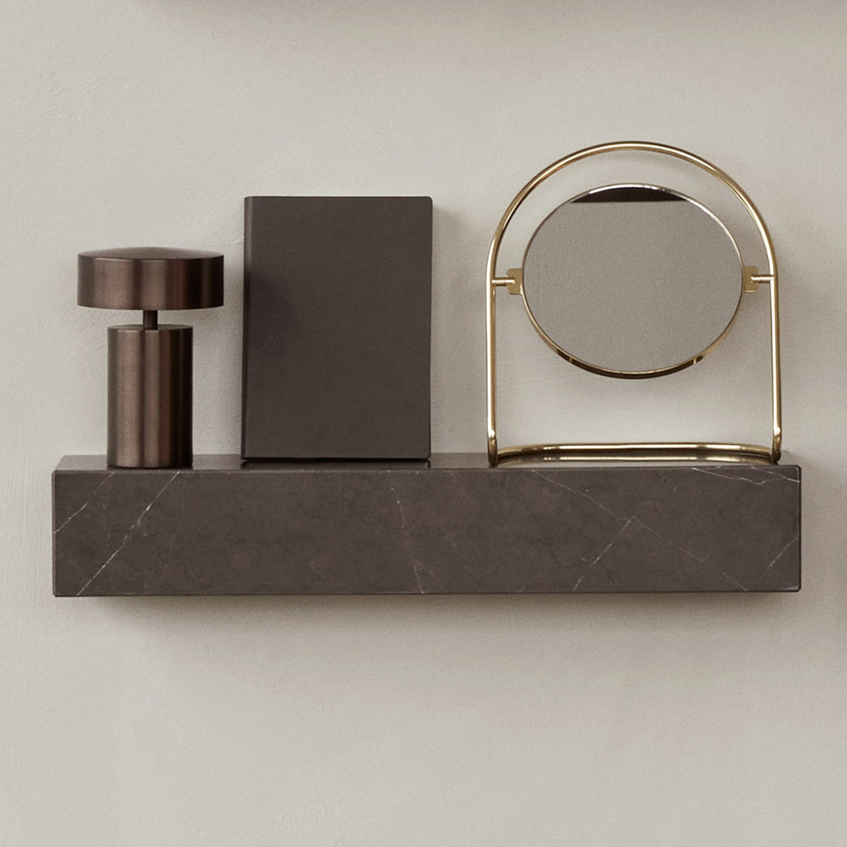 Nimbus Table Mirror, Polished Brass