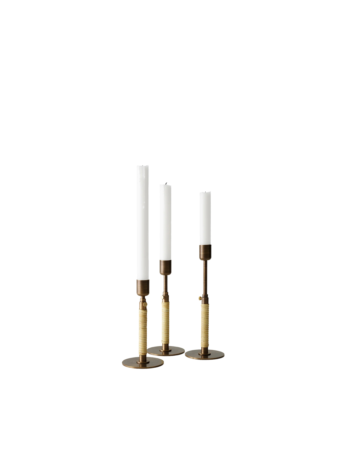 Duca Candleholder, Bronzed Brass Wool