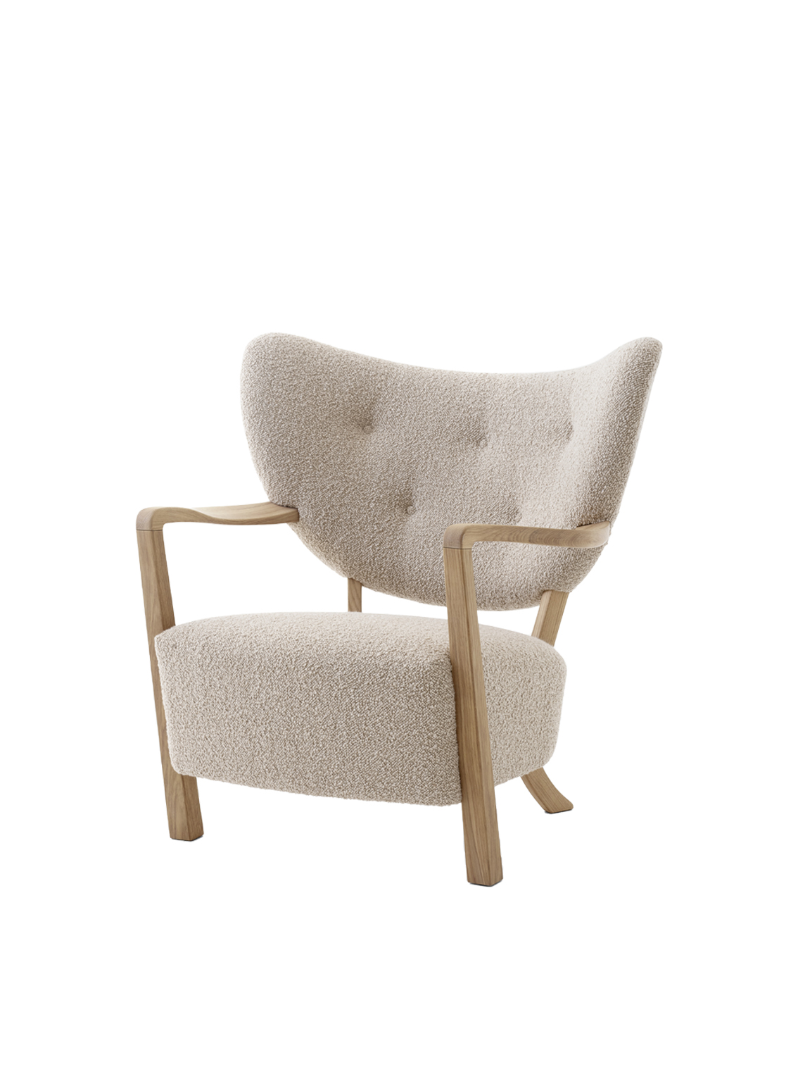 Wulff Lounge Chair ATD2 & Wulff Pouf ATD3, Karakorum 003 / Walnut