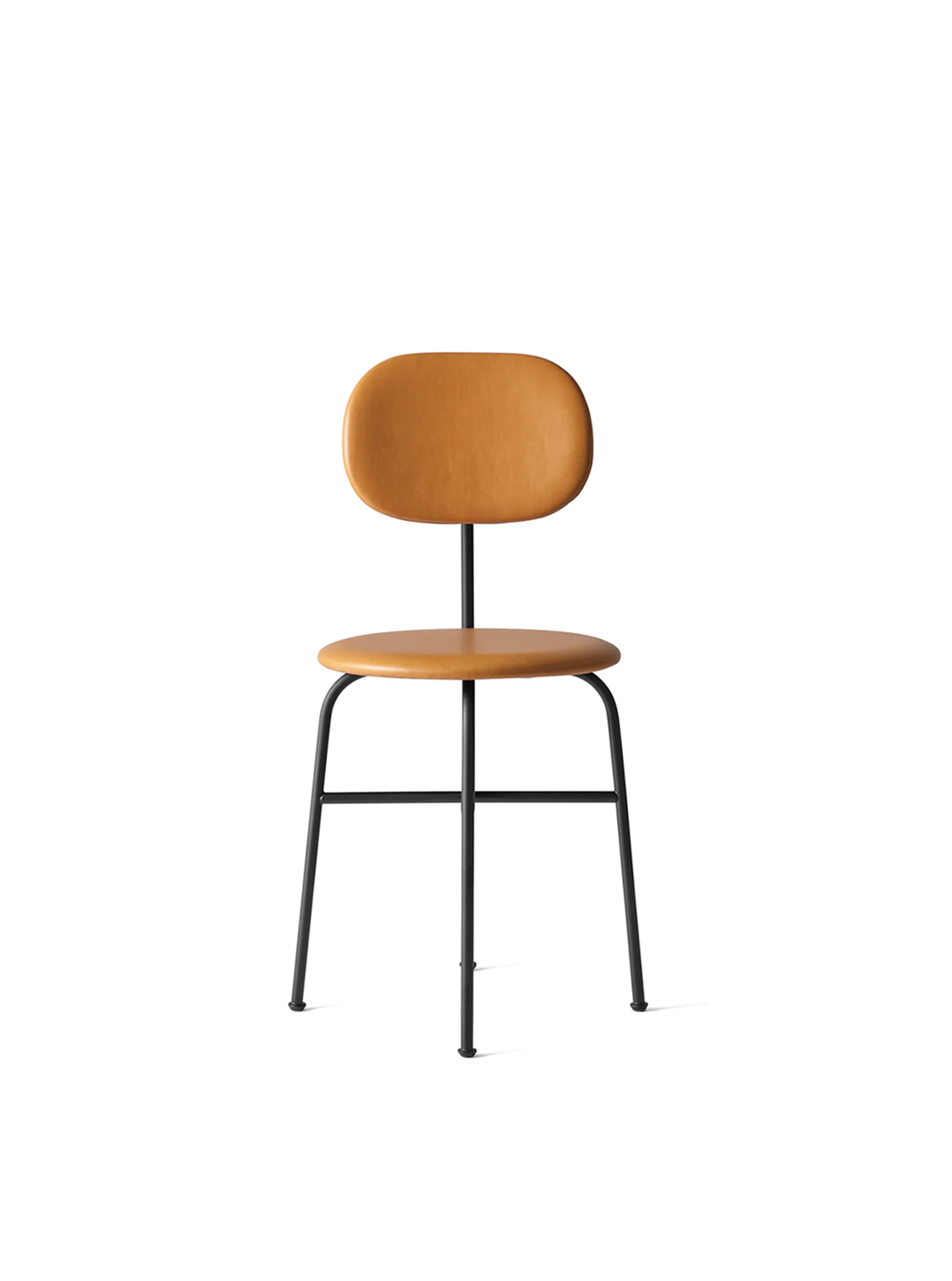 Afteroom Dining Chair Plus, Upholstered Seat and Back, Black Steel / Dakar 0250