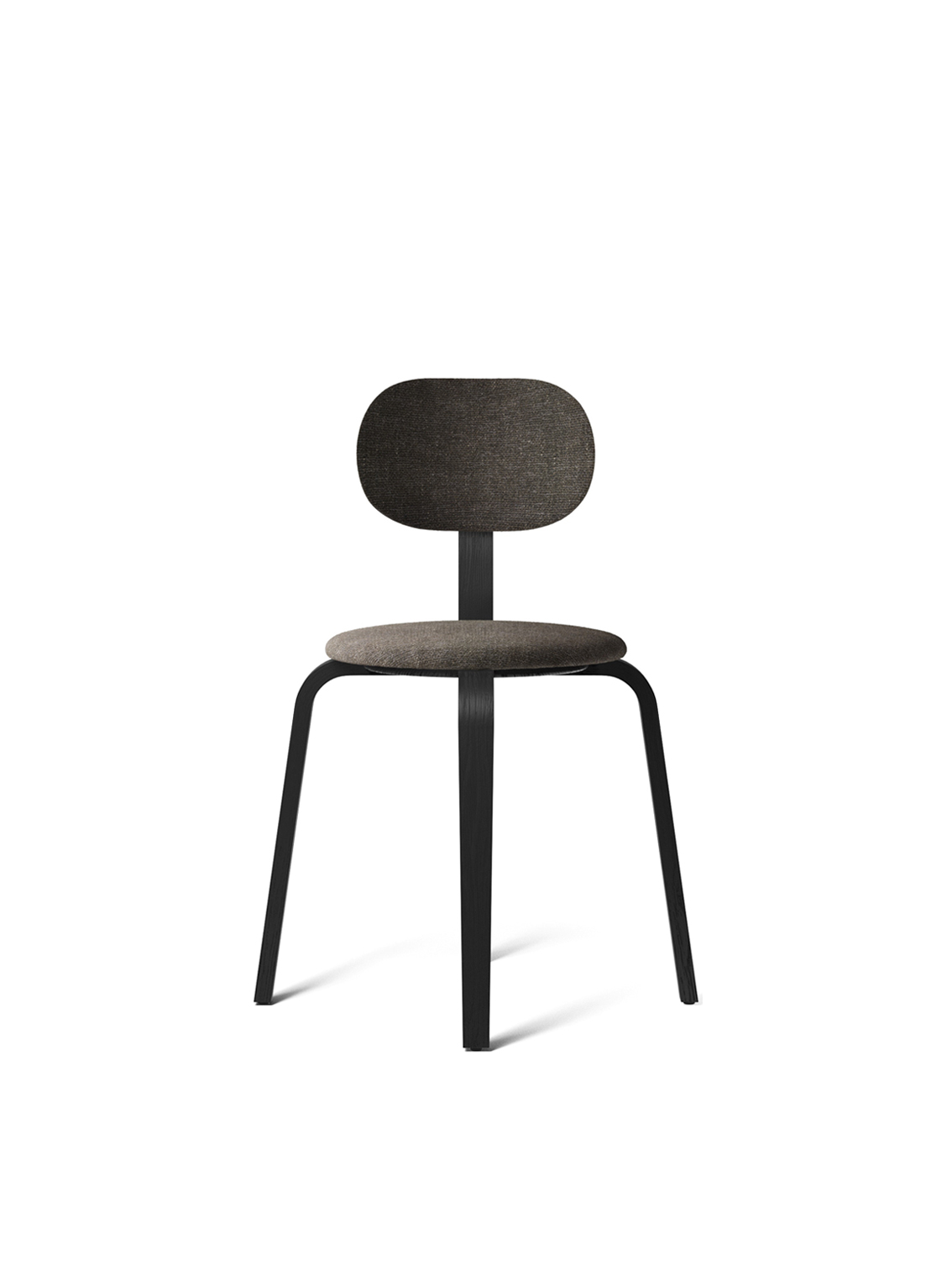 Afteroom Plywood Dining Chair, Black Ash / Moss 0014