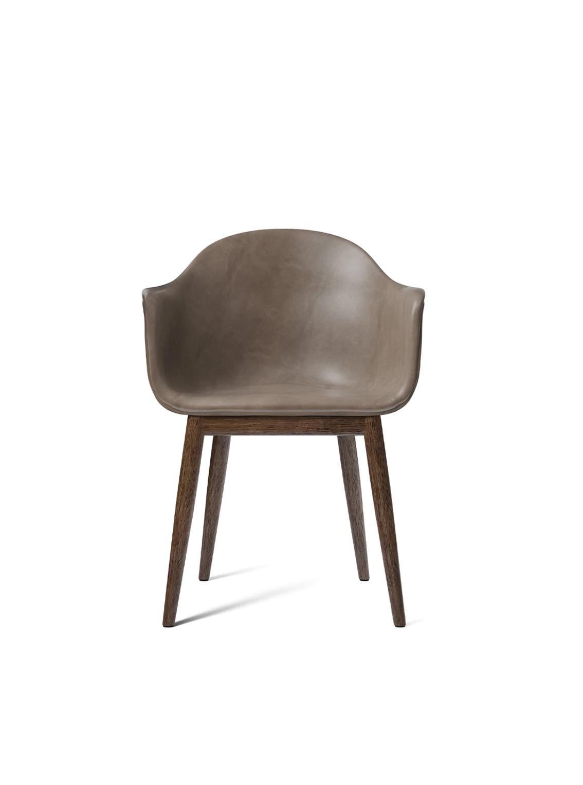 Harbour Dining Chair, Wooden Base, Upholstered, Dark Stained Oak / Dakar 0311